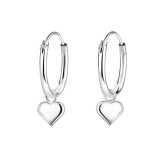 Hoop Silver Heart
