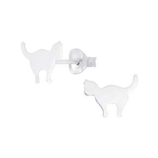 Cat Silhouette - Silver