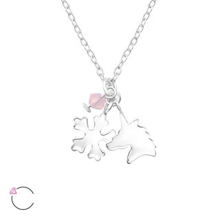 Unicorn and Snowflake Necklace