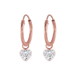 Heart Crystal Hoop - RG