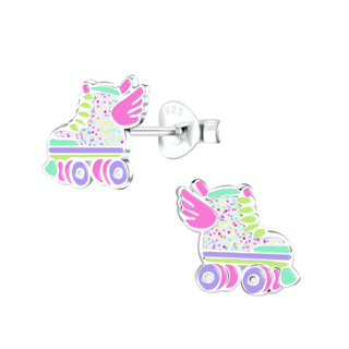 Roller Skates Sterling Silver Earrings