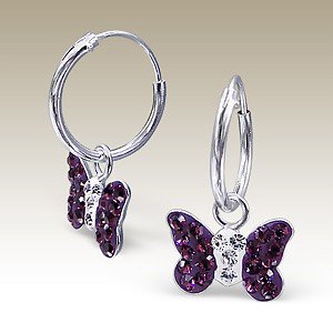 Butterfly Hoop Amethyst