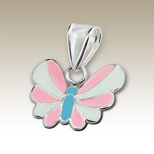 Butterfly Pink and White Curved Wings