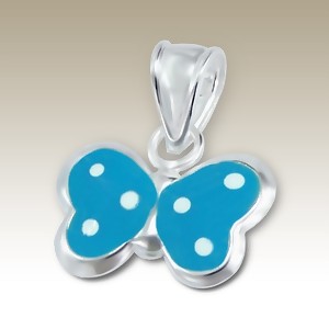 Butterfly Blue with White Dots