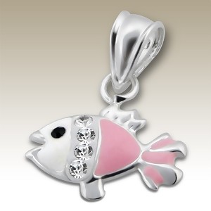 Fish Pink with Crystals