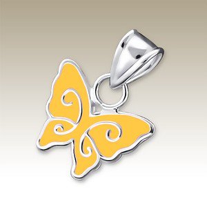 Butterfly Yellow with Silver