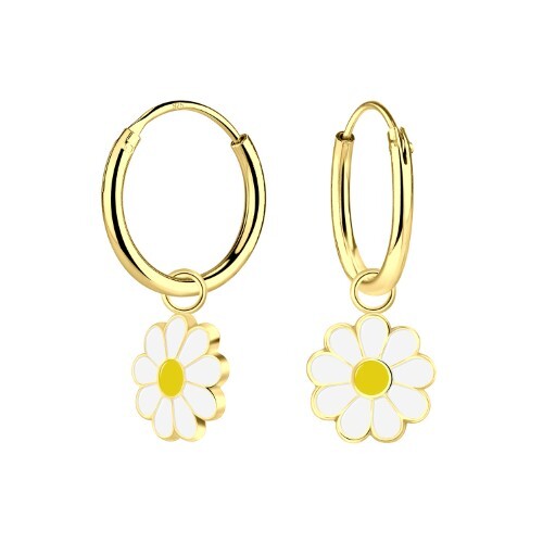 Daisy - White with Yellow Centre 14K