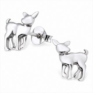 Reindeer Sterling Silver Stud Earrings