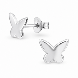 Butterfly Sterling Silver Stud Earrings – 925 Silver | Pixie Silver