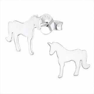 Unicorn Shadow Sterling Silver Stud Earrings