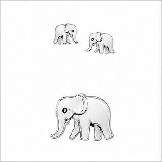 Sterling Silver Elephant Stud Earrings
